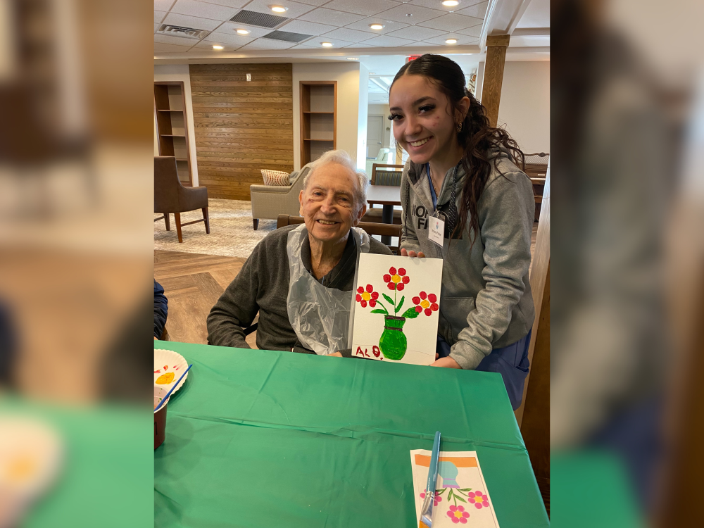 Students are taken to nearby memory care facilities to apply what they've learned with community members. (Courtesy Memory Caregiver Academy of Austin)