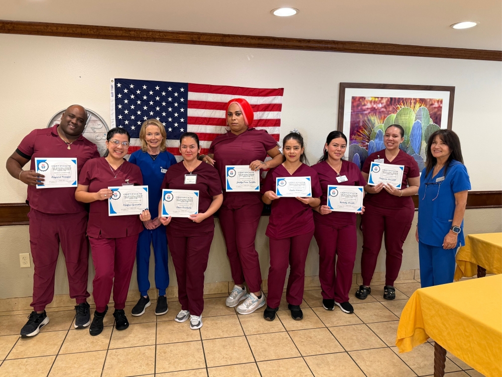 Students receive a certificate at the end of the training which can be added to their resumes. (Courtesy Memory Caregiver Academy of Austin)