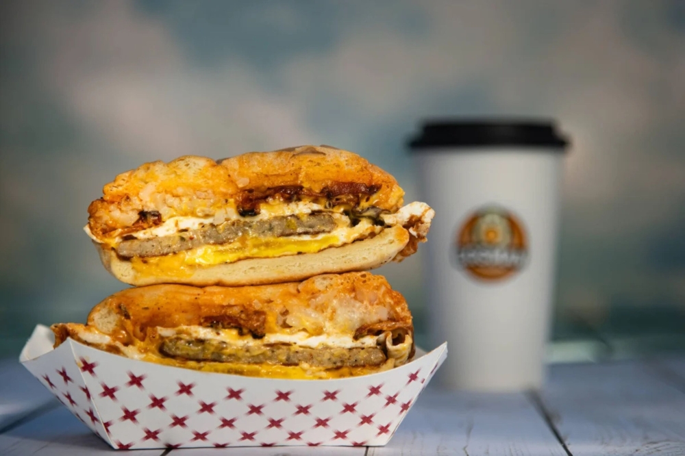 Owned by Rich Tavetian, the business offers breakfast sandwiches featuring homemade sauces and kaiser rolls. (Courtesy Eggman ATX)