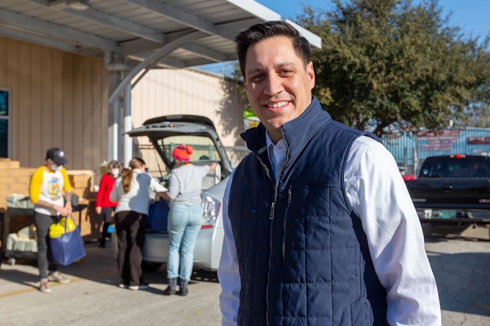 CEO Henry Van de Putte began working at MWCTX four years ago, delivering meals on the same route for all four. 'These folks become part of your family,' Van de Putte said. (Courtesy Meals on Wheels Central Texas)