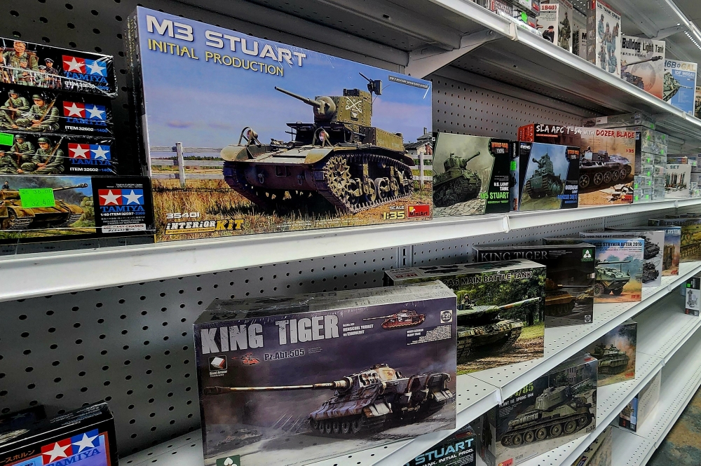 The Model Box opened in November, offering historic and gaming models. (Jarrett Whitener/Community Impact)