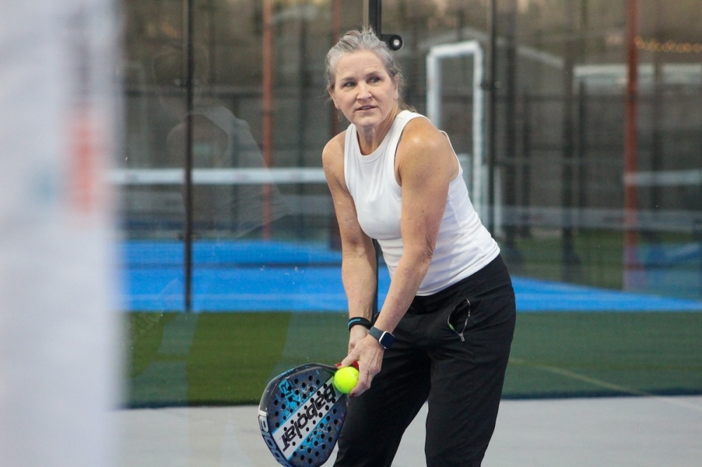 The Courthouse has padel and pickleball courts in New Braunfels. (Amira Van Leeuwen/Community Impact)