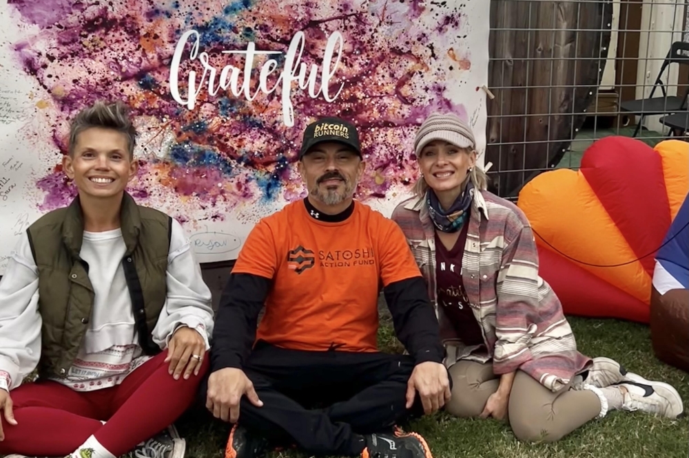 Tracey Janowitx, left; Sergio Abbud, center; and Sara Odom are three of the four founders of Hippo Social Club. Nick Janowitz also helped open the community club. (Courtesy Hippo Social Club)