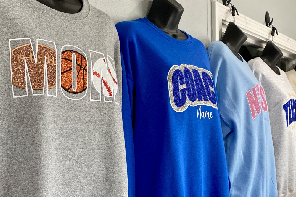 Across The Stitch specializes in cross stitching, embroidery and T-shirt printing. (Katlynn Fox/Community Impact)