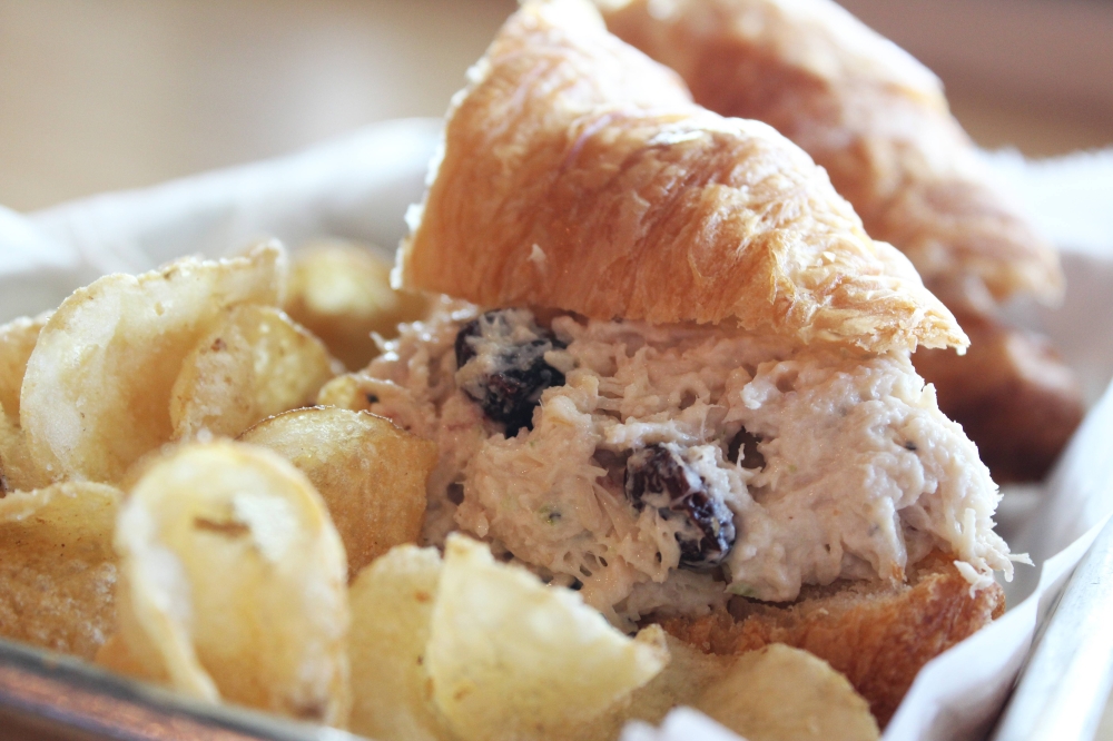 The Lucy ($9.99) is a chicken salad sandwich featuring grapes, pecans and celery. (Karen Chaney/Community Impact)