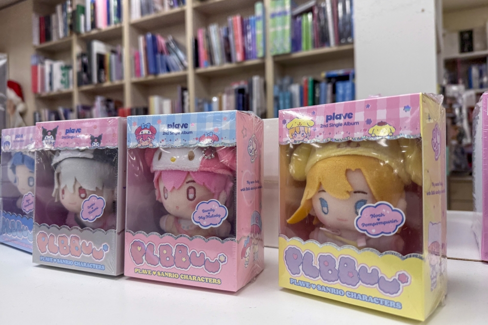 The store sells plushes, photobooks, concert boxes, posters and more. (Dacia Garcia/Community Impact)