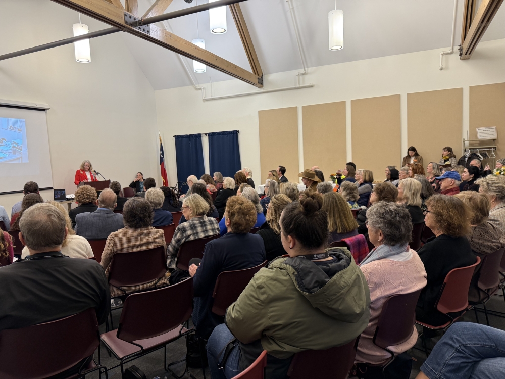 Hundreds attended the historical marker dedication ceremony for Leah Moncure in mid-January.