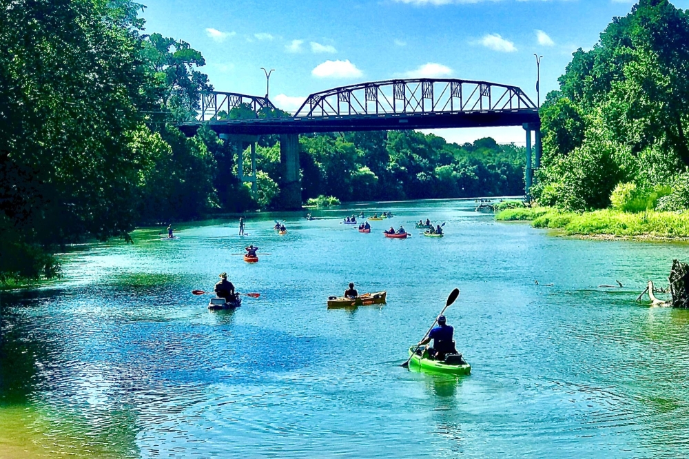 Bastrop River Co. is located along the Lower Colorado River bank inside Fisherman’s Park.