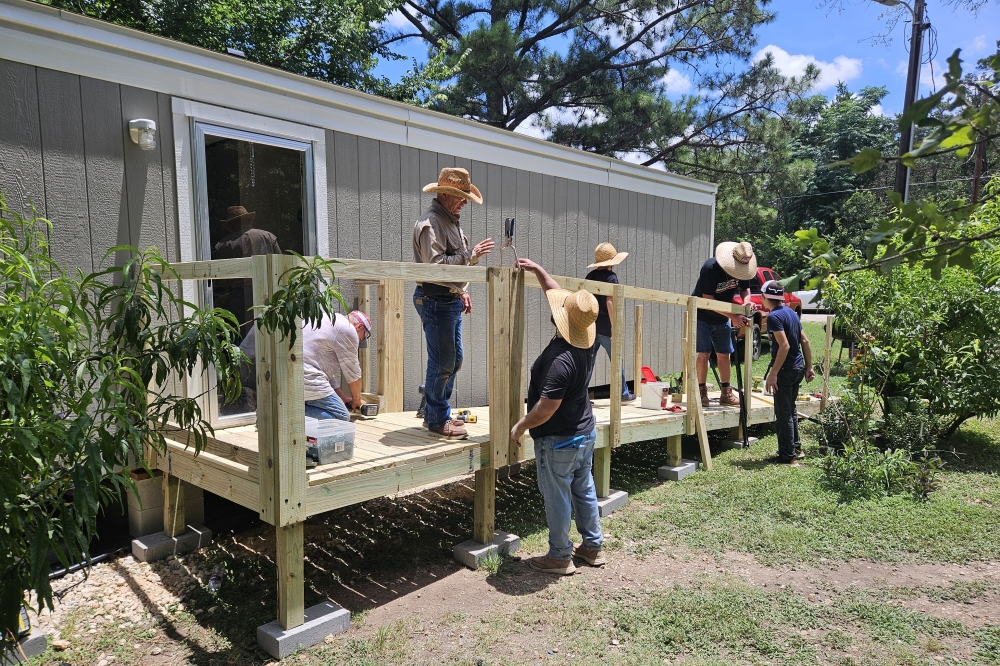 Part of the Texas Ramp Project, Foundation Christian Ministries volunteers build ramps for Bastrop residents.