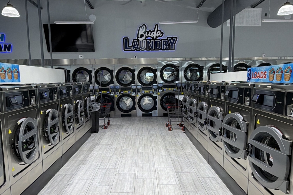 Buda Laundry has 110 machines available for customers. (Courtesy Buda Laundry)