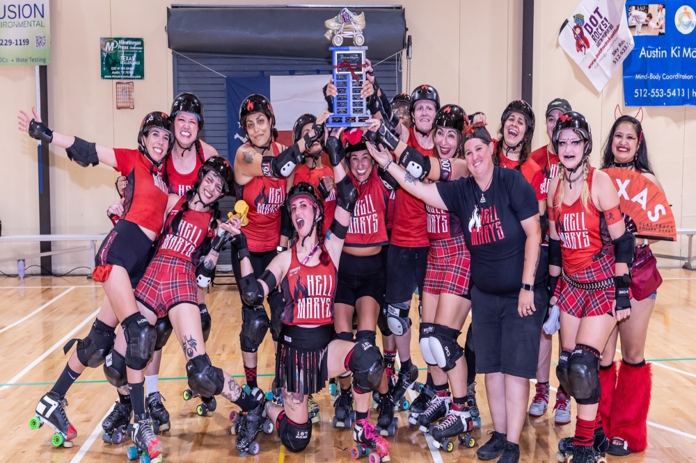 Texas Rollergirls launched in 2003 and now has four home teams and two travel teams. (Courtesy Texas Rollergirls/Photo by Brent LaVelle)