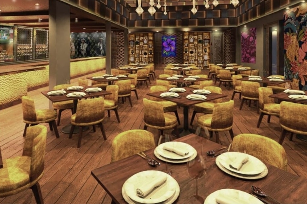 Guests can expect to see a polished interior with a warm ambiance at Exilio Latin Flair. (Rendering courtesy Carlos Castroparedes)